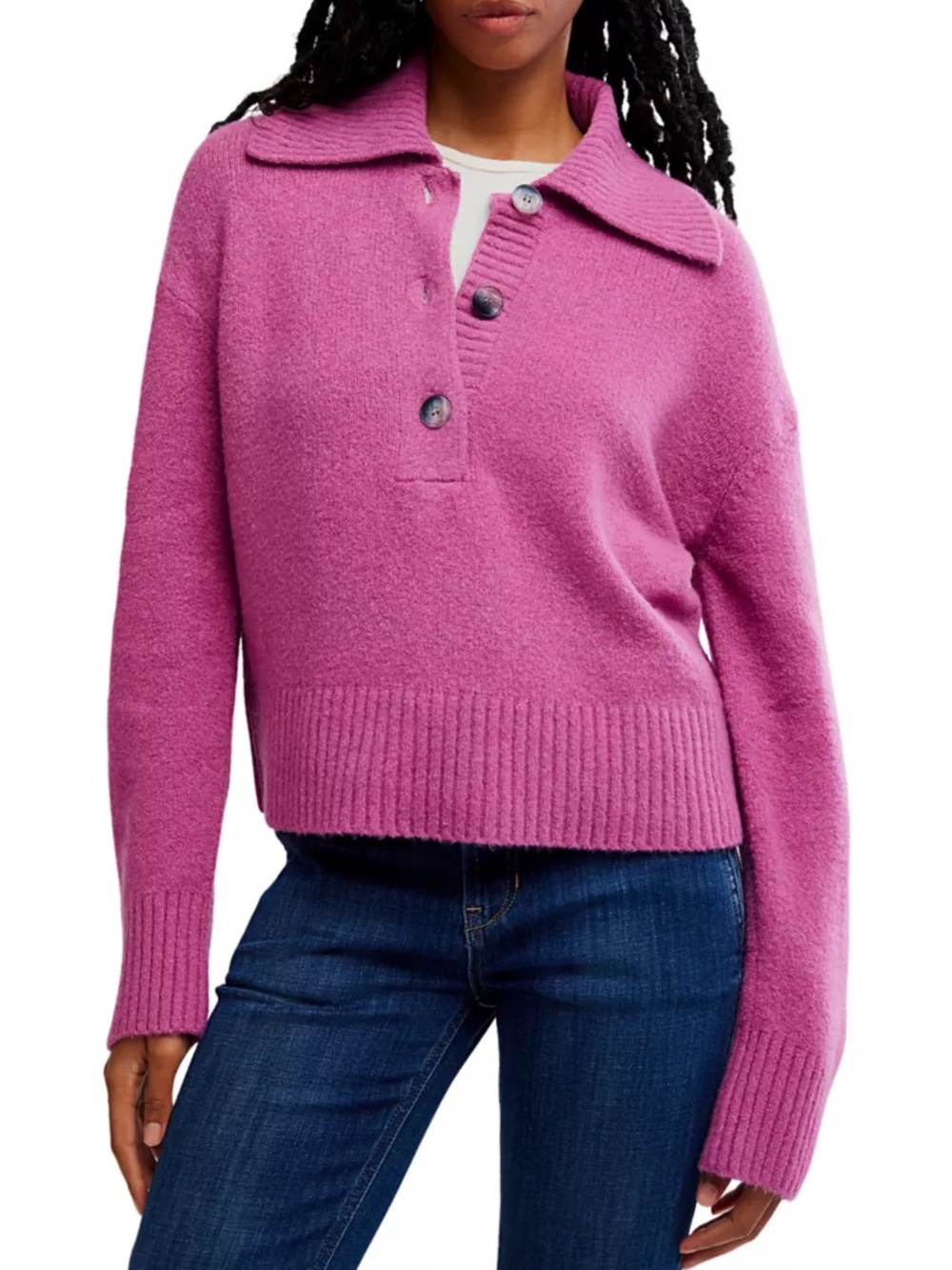 Free People Pink Sweater Size small